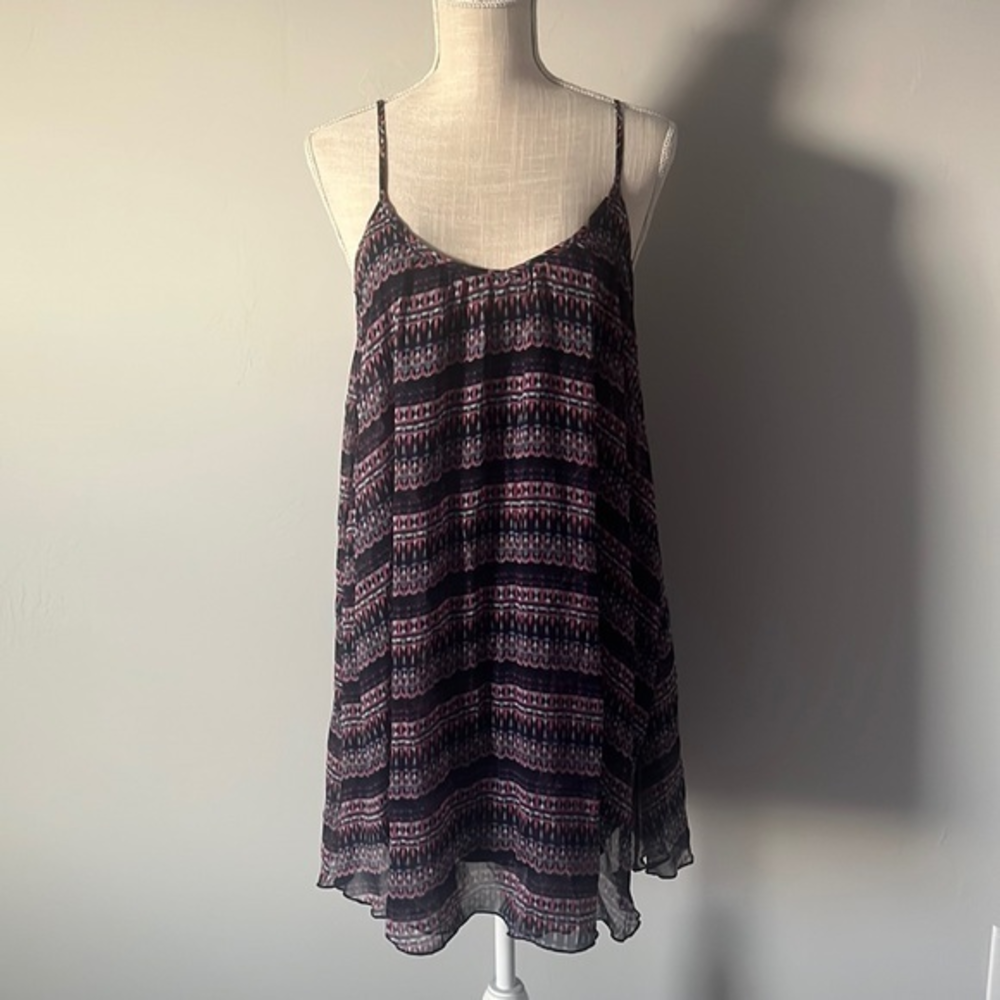 Express Spaghetti Strap Navy‎ Coral Dress XS